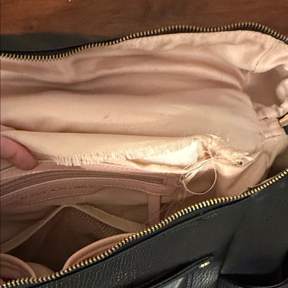 Poppy & Peonies Black Leather Backpack - Picture 4 of 9